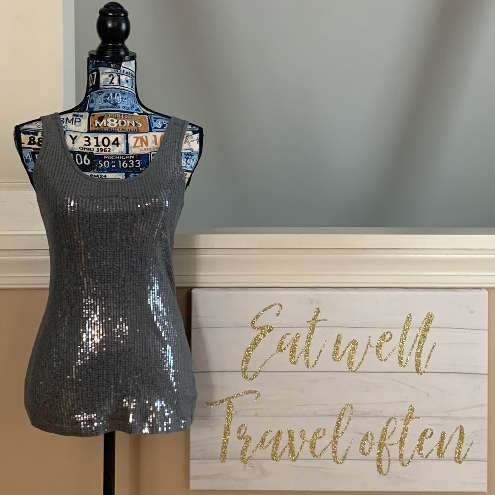 Express Sequin Tank Top